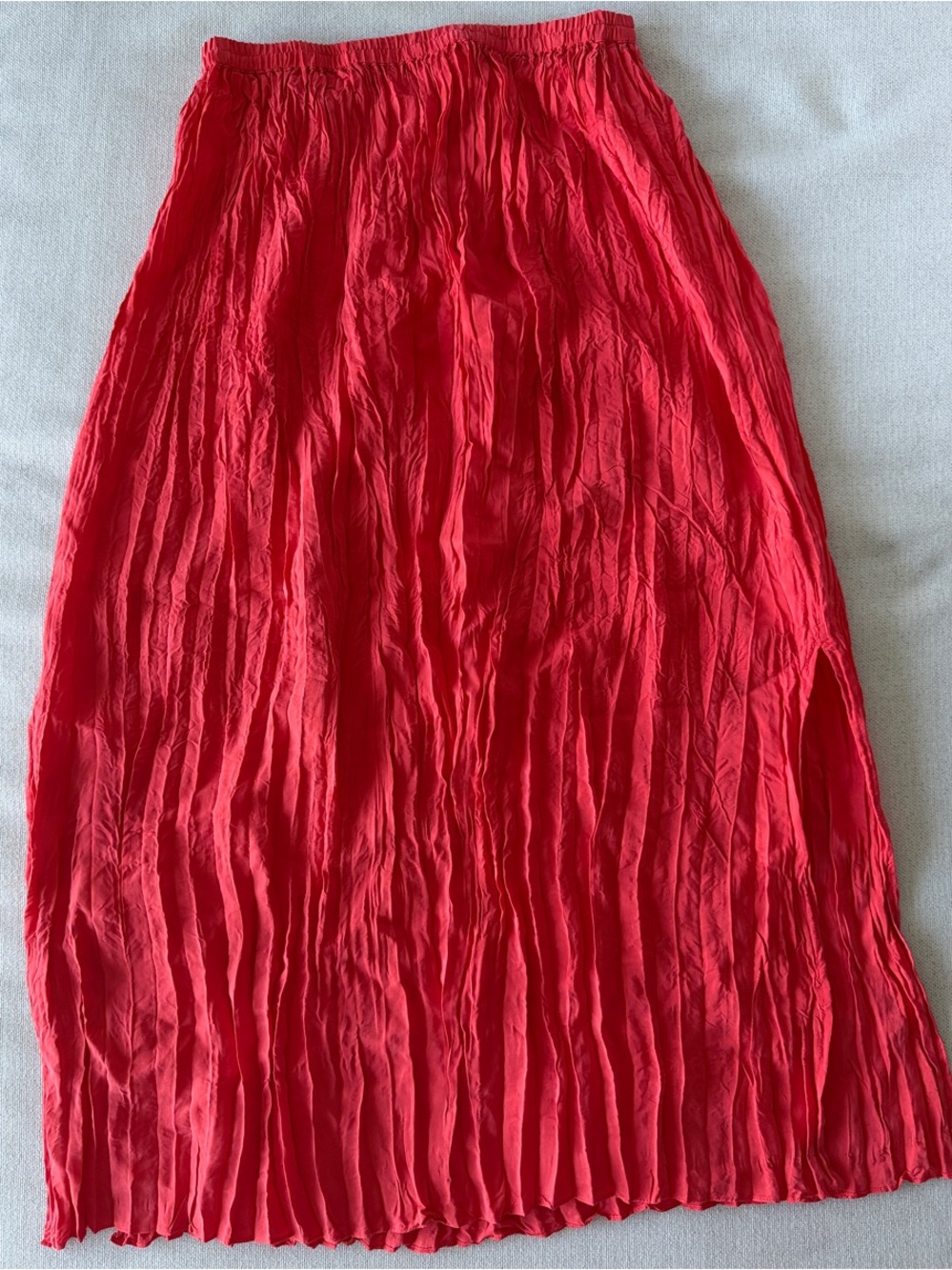 Club Monaco Crimson Pleated Maxi Skirt